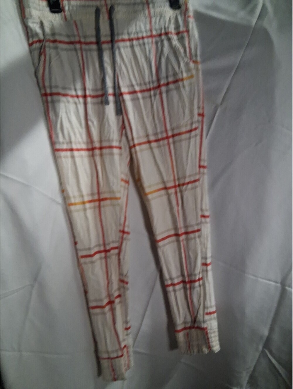 Aerie Plaid Flannel Pajama Lounge Pants Jogger S Long Drawstring Plaid Cotton M2